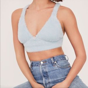 NWT For Love And Lemons FL&L Devon Crop Tank Blue
